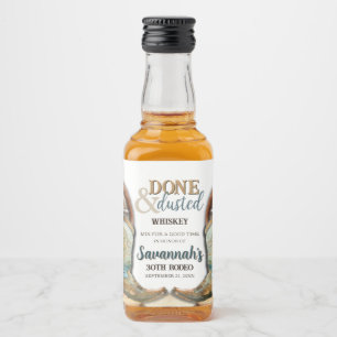 Boots and Bubbly Country Cowgirl Western Birthday Liquor Bottle Label