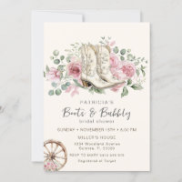 Boots and Bubbly Pink Cowgirl Bridal Shower