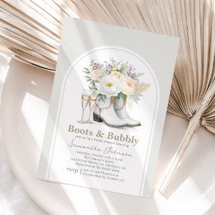 Boots and Bubbly Western Bridal Shower Invitation