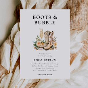 Boots and Bubbly Western Bridal Shower Invitation