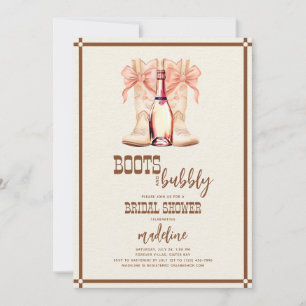 Boots and Bubbly Western Bridal Shower Invitation