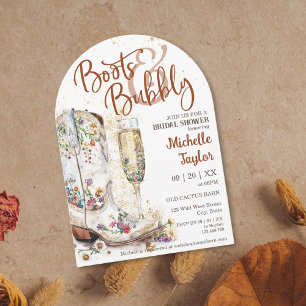 Boots and Bubbly Western Bride Wild West Country Invitation