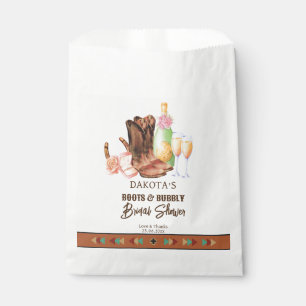 Boots and bubbly western cowgirl brunch thank you favour bags