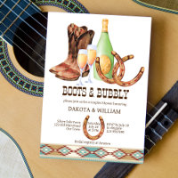 Boots and bubbly western cowgirl couples shower