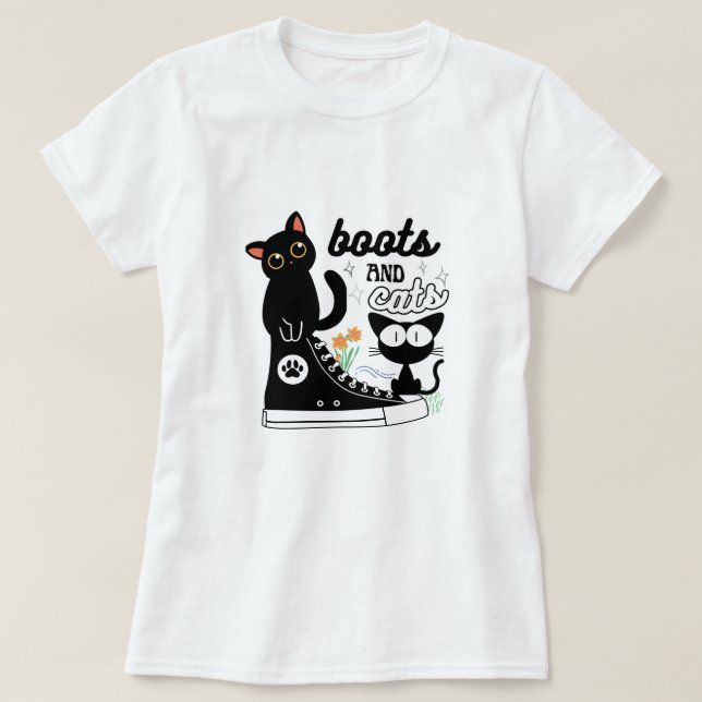 boots and cats T-Shirt (Design Front)