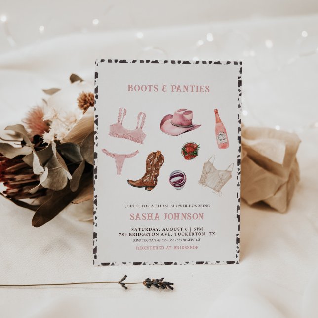 Boots and Panties Western Bridal Shower Invitation (Creator Uploaded)
