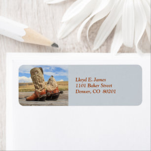 Boots and Spurs Return Address Label