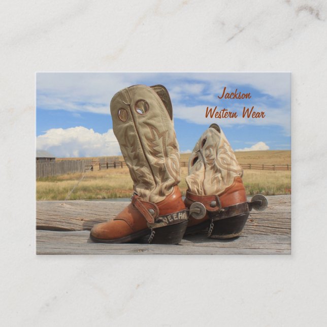Boots and Spurs Western Business Card (Front)
