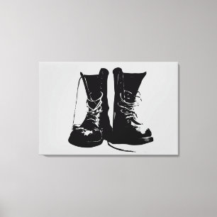 Boots (Black Version) Canvas Print