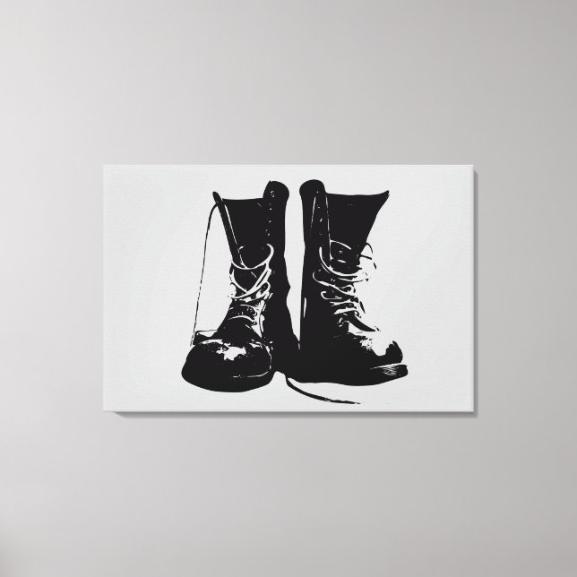 Boots (Black Version) Canvas Print (Front)