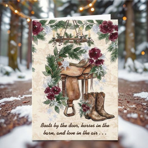Boots & Bling Cowgirl Christmas Holiday Card