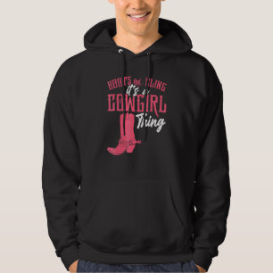 Boots bling cowgirl hoodie