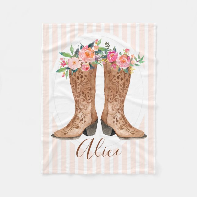 Boots Boho watercolor customised blanket (Front)