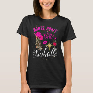 Boots Booze And Besties Nashville Girls Trip 2023 T-Shirt