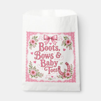 Boots Bows and Baby Toes Favour Bags
