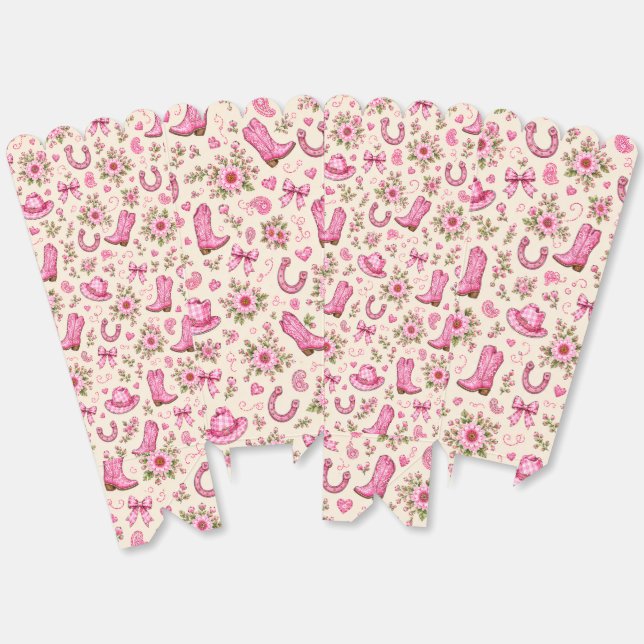 Boots Bows and Baby Toes Favour Box (Unfolded)