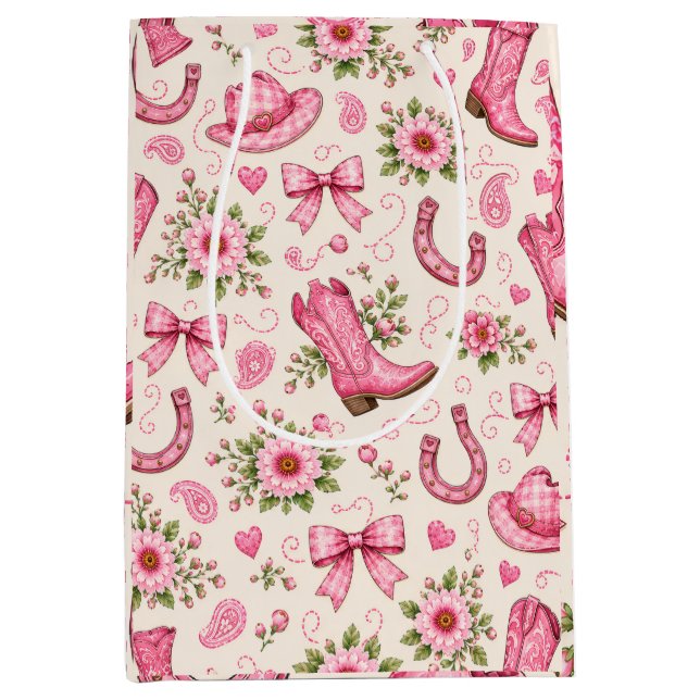 Boots Bows and Baby Toes Medium Gift Bag (Front)