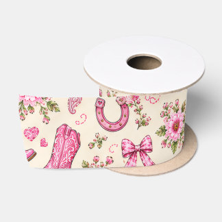 Boots Bows and Baby Toes Satin Ribbon