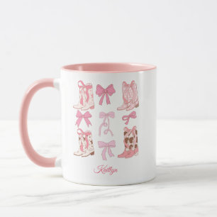 Boots & Bows Cowgirl Personalised Coffee Mug