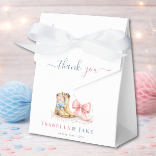 Boots & Bows Gender Reveal Thank You Favour Box