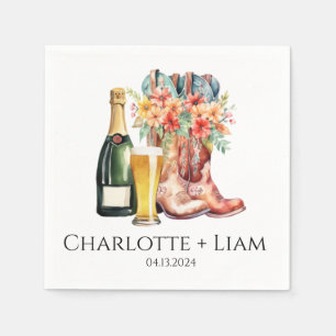 Boots, Brews, and Bubble's Shower Napkins