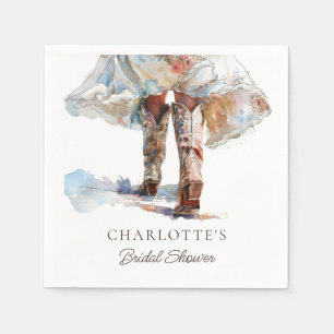 Boots Bridal Shower Napkins 