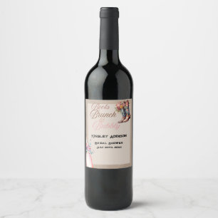 Boots Brunch & Bubbly Bridal Shower Wine Label