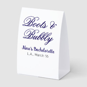 Boots & Bubble bachelorette party name purpleplace