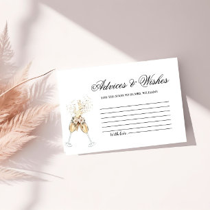 Boots & Bubbly Advices & WIshes Bridal Shower Enclosure Card