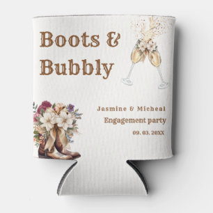 Boots & Bubbly Boho Western engagement  Party Can Cooler