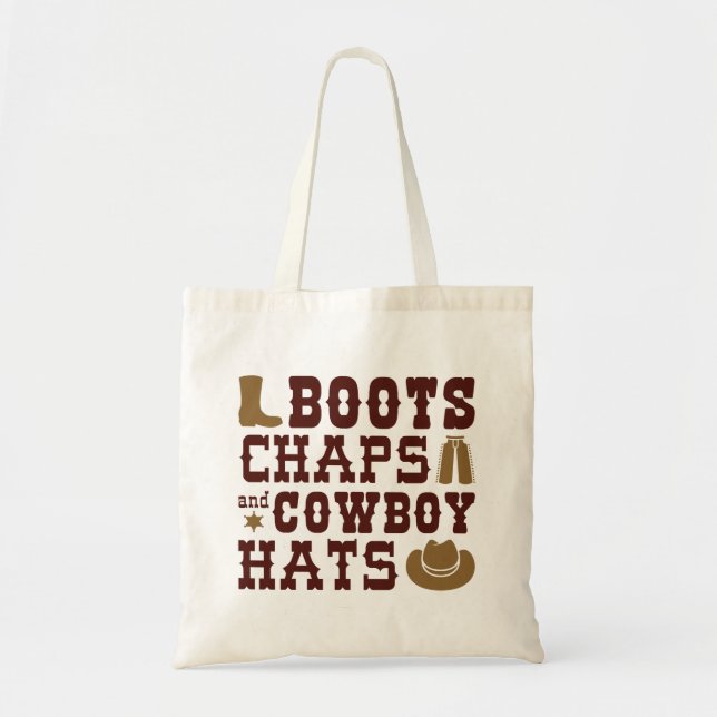 Boots Chaps And Cowboy Hats Tote Bag (Front)