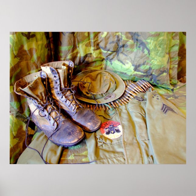 Boots, CIB, Sgt stripes, and Blue Ghost poster (Front)