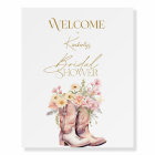 Boots Floral Welcome Sign Cowgirl Bridal Shower