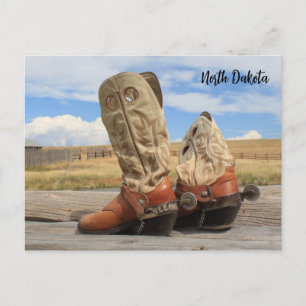 Boots from North Dakota Postcard
