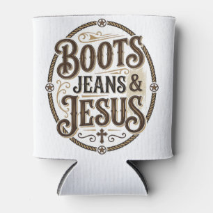 Boots Jeans & Jesus Vintage Western Faith Can Cooler