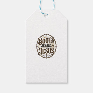 Boots Jeans & Jesus Vintage Western Faith Gift Tags