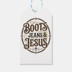 Boots Jeans & Jesus Vintage Western Faith Gift Tags
