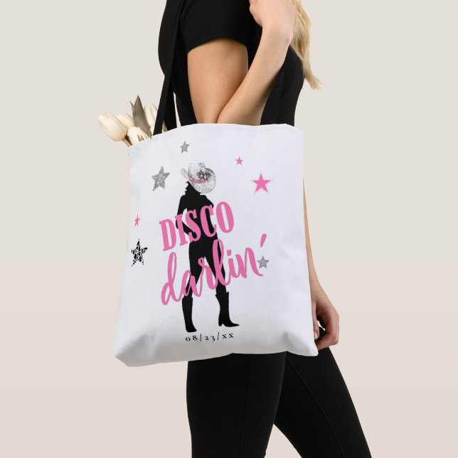 Boots 'n Bling Bachelorette Disco Darlin' ID925  Tote Bag (Close Up)