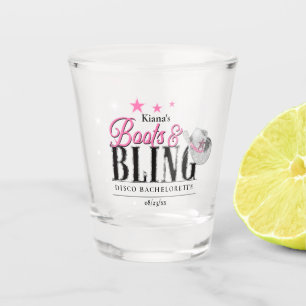 Boots 'n Bling Disco Bachelorette ID925 Shot Glass