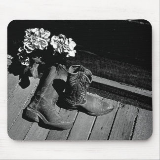 Boots n Flowers Mouse Mat