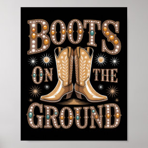 Boots On The Ground Black Cowgirl Western Where Th Poster