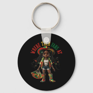 Boots On The Ground Black Girl Cowgirl Where Them  Key Ring