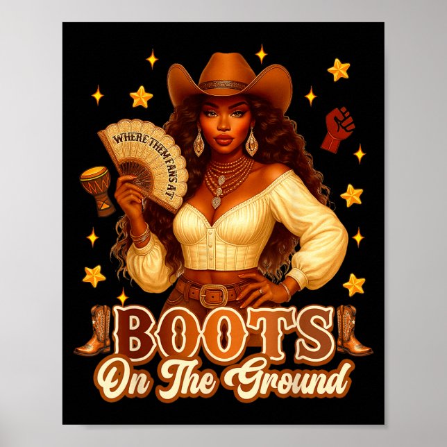 Boots On The Ground Black History Cowgirl Where Th Poster (Front)