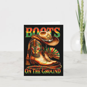 Boots On The Ground Boot Juneteenth Black Cowgirl Card