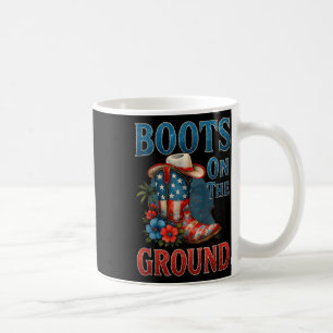 Boots On The Ground Cowgirl 4th Of July All Americ Coffee Mug