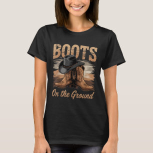 Boots On The Ground Cowgirl Line Dance Women Men K T-Shirt