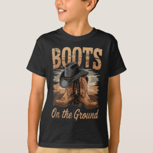 Boots On The Ground Cowgirl Line Dance Women Men K T-Shirt