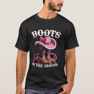 Boots On The Ground Cowgirls Western Horse Farmer T-Shirt