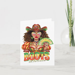 Boots On The Ground Juneteenth Black Cowgirl Weste Card