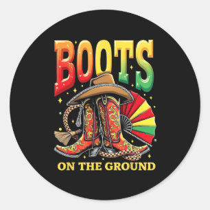 Boots On The Ground Juneteenth Cowgirl Country Wes Classic Round Sticker